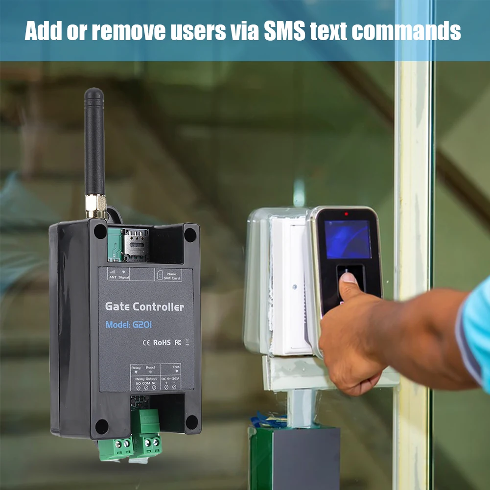 GSM 2/4G Remote Controller Gate Opener Relay Switch for Sliding Swing Garage Doors Shutters Gate Opener Antenna Interface