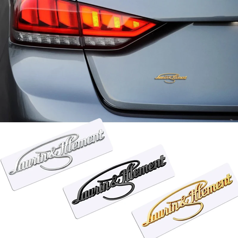 Metal 3D Badge L&K Logo Car Rear Trunk Body Sticker Emblem For Skoda Octavia Superb Kamiq Karoq Kodiaq Rapid Laurin & Klement