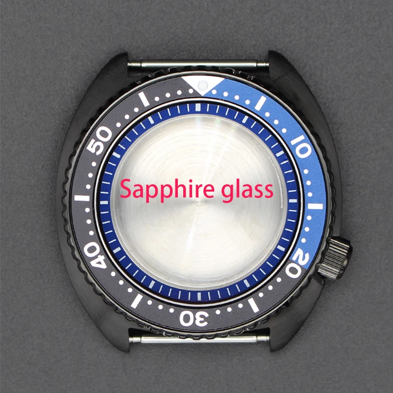 

45mm Diving Watch Case With Sapphire Crystal Water Resistance For Turtle Abalone Seiko NH34 NH35 NH36 NH38 Movement 28.5mm Dial