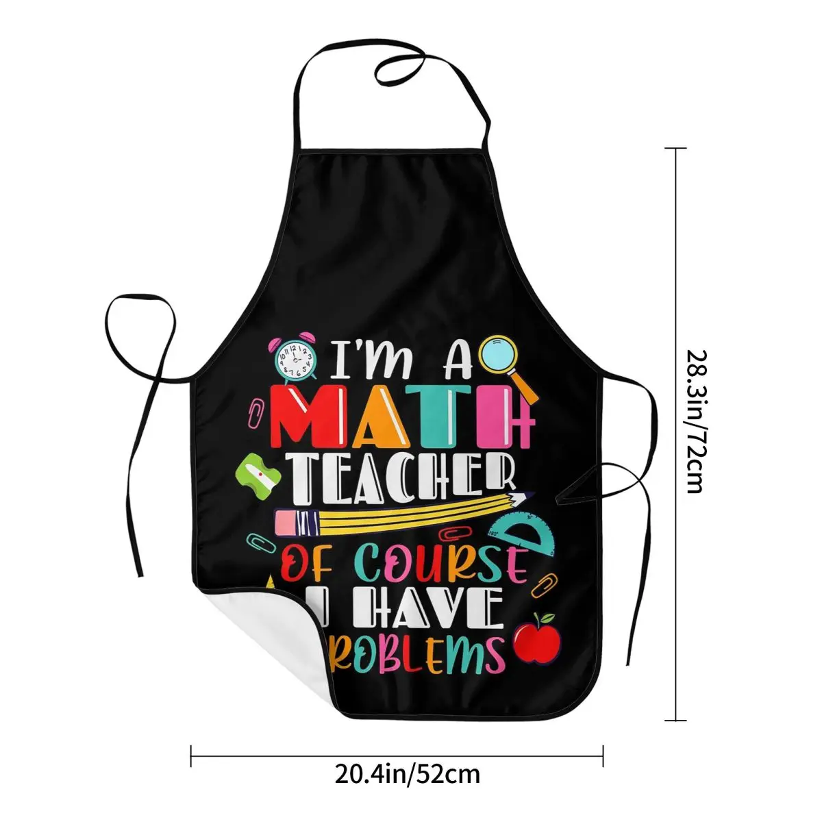 I'm A Math Teacher Of Course I Have Problems Apron Chef Cooking Tablier Bib Kitchen Cleaning Pinafore for Women Men Gardening