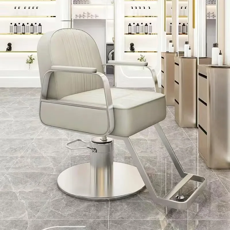 Nordic Barbershop Barber Chair Trendy Premium Beauty Salon Barber Chair Swivel Stool Cadeira De Barbeiro Salon Furniture