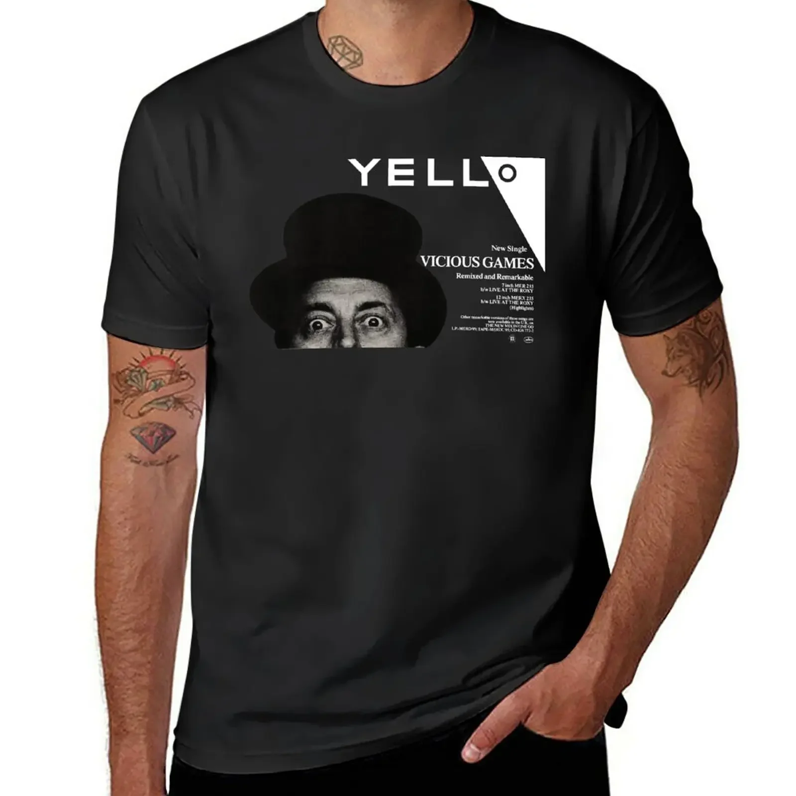 YELLO - VICIOUS GAMES T-Shirt summer clothes korean fashion vintage clothes mens workout shirts