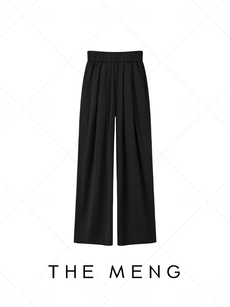 

Ele Pleated Draped Loose Women's Casual Pants Spring Season Lightweight Versatile Straight Leg Trousers for Ladies