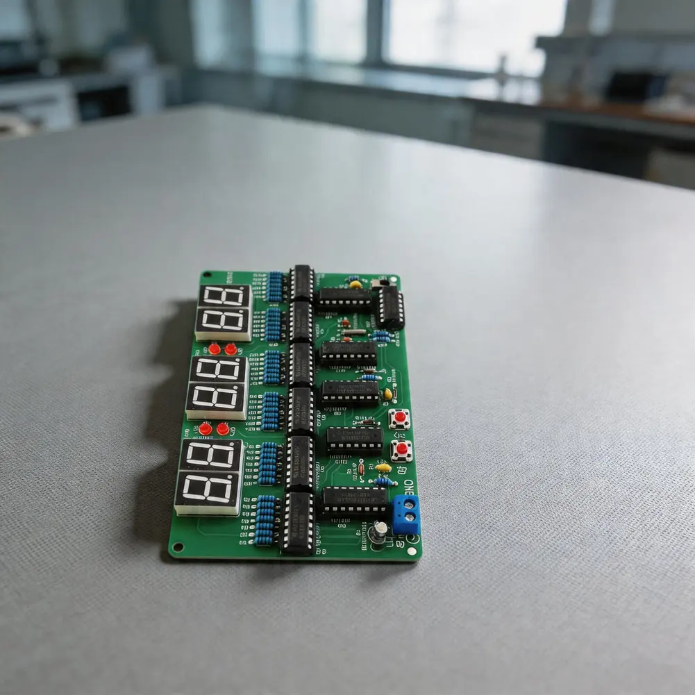 6 Digit Digital Clock DIY Kit for Soldering Practice PCB Assembly and Circuit Design Learning for Students and Makers