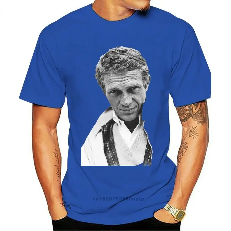 

Новая мужская футболка Steeve McQueen, белая женская футболка