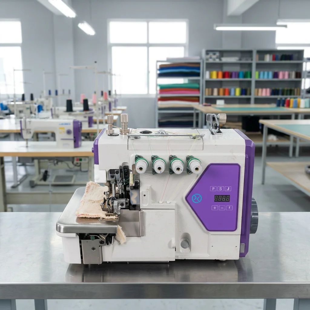 QK-918D Four Thread  Industrial High Speed  Direct Drive  Overlock Stitch up and Down Differential  Sewing Machine