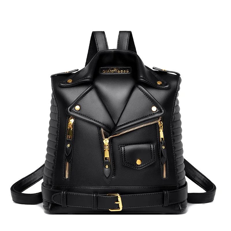 New Women\'s Bag European and American Chain Soft Leather Texture Jacket Fashion Trend Versatile Clothes Backpack mochila