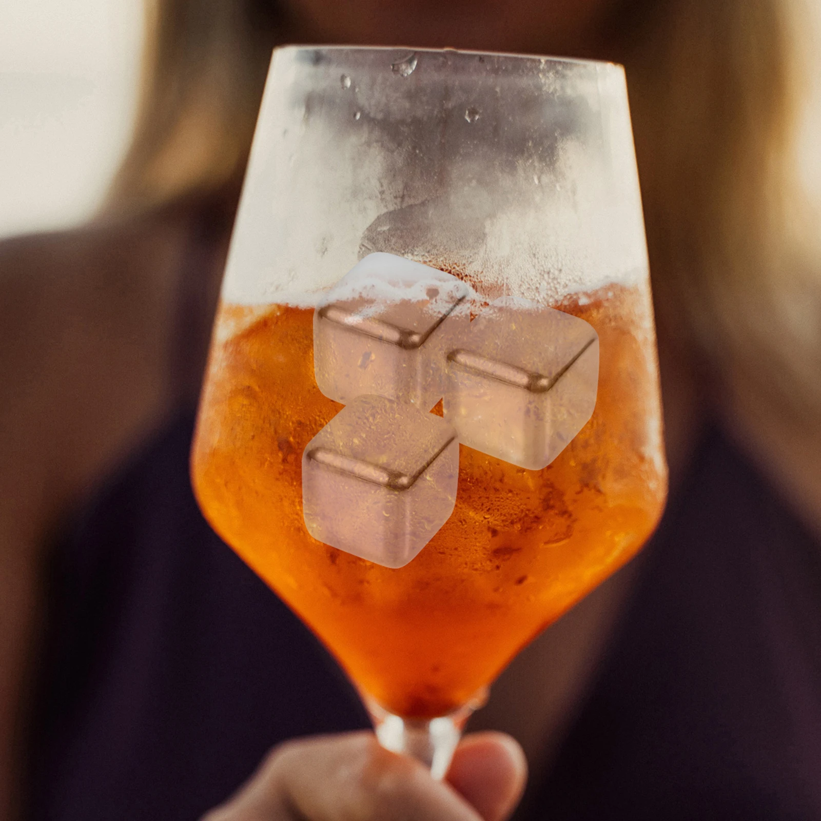 

8 Stainless Ice Whiskey Stones Set Reusable For Beverages With Ice Cubes For Whiskey Tong Kitchen Bar Tools