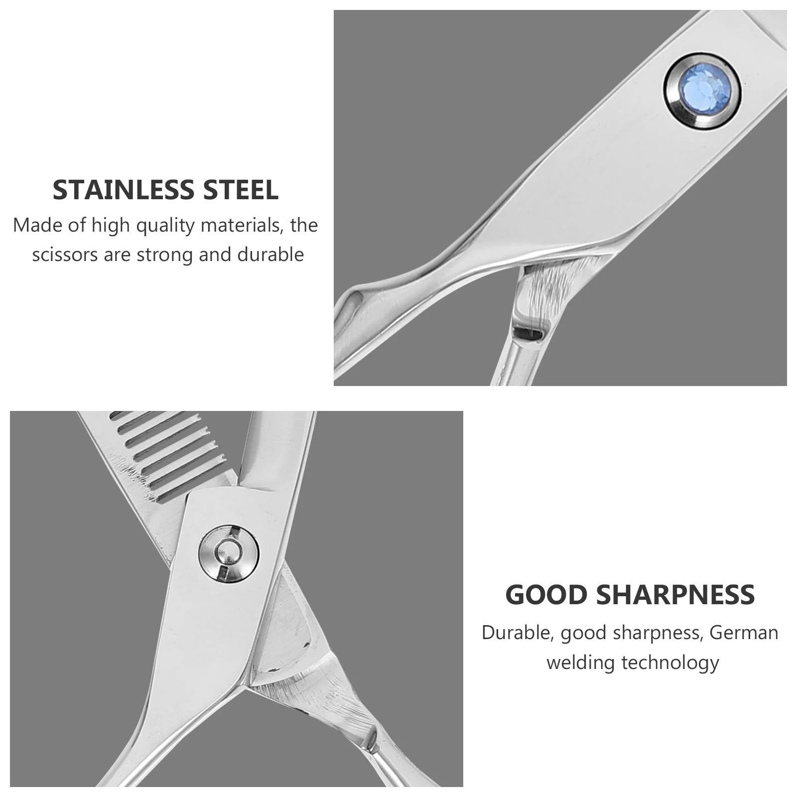 2 Pcs Sweat Suit Left-Handed Scissors Lefty Hair Cutting Tools Thinning Silver Barber Salon Shears