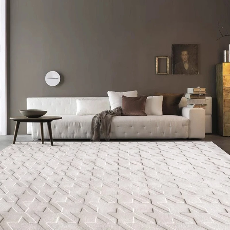 

High and low hair tufting hand cut flower custom New Zealand wool carpet bedroom living room bedside blanket