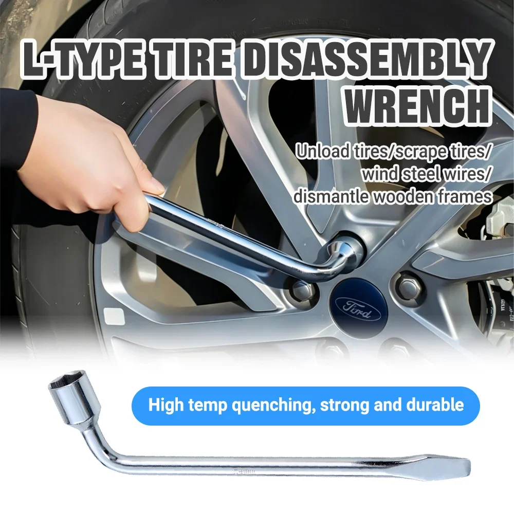 

17 19 21mm 2 End L Type Car Wheel Brace Hex Key Socket Wrench Heavy Duty For Car Truck Tire Lug Nut Removal Repair Tool