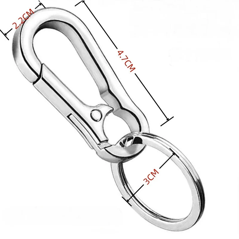 2-6PCS Carabiner Clip Keychain Metal Carabiner Shape Key Ring Keyring Key Holder Clips Hook Holder Organizer for Home Car Keys image 2