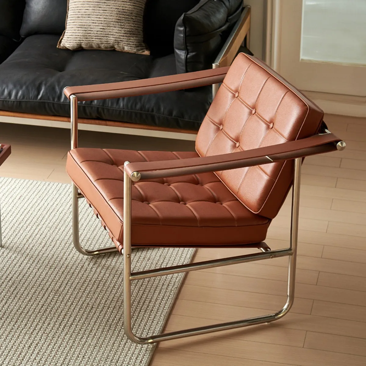 Cadeira medieval Bauhaus Hans para sala de estar, varanda, lazer, minimalista, sofá único, negociação