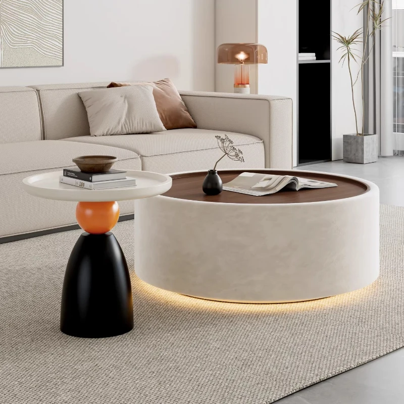 Mesa de centro moderna de designer, estética minimalista, mesa de centro de luxo nórdica, mesa auxiliar italiana exclusiva, móveis para sala de estar