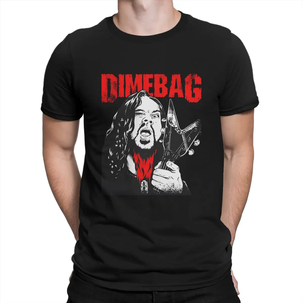 Musician Man's TShirt Guitarist Dimebag Darrell Crewneck Tops 100% Cotton T Shirt Funny High Quality Birthday Gifts