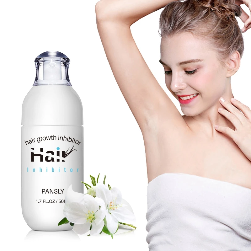 PANSLY Hair Growth Inhibitor Facial Removal Cream Spray Beard Bikini Intimate Face Legs Body Armpit Painless 50Ml