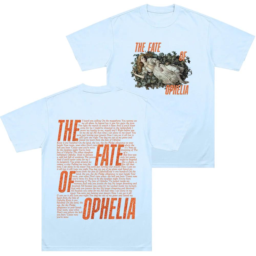 The Fate of Ophelia Comfort T-shirts TS Inspired in My Showgirl Era Pearls Concert Lyric Music Album Tee Cotton T Shirts Unisex