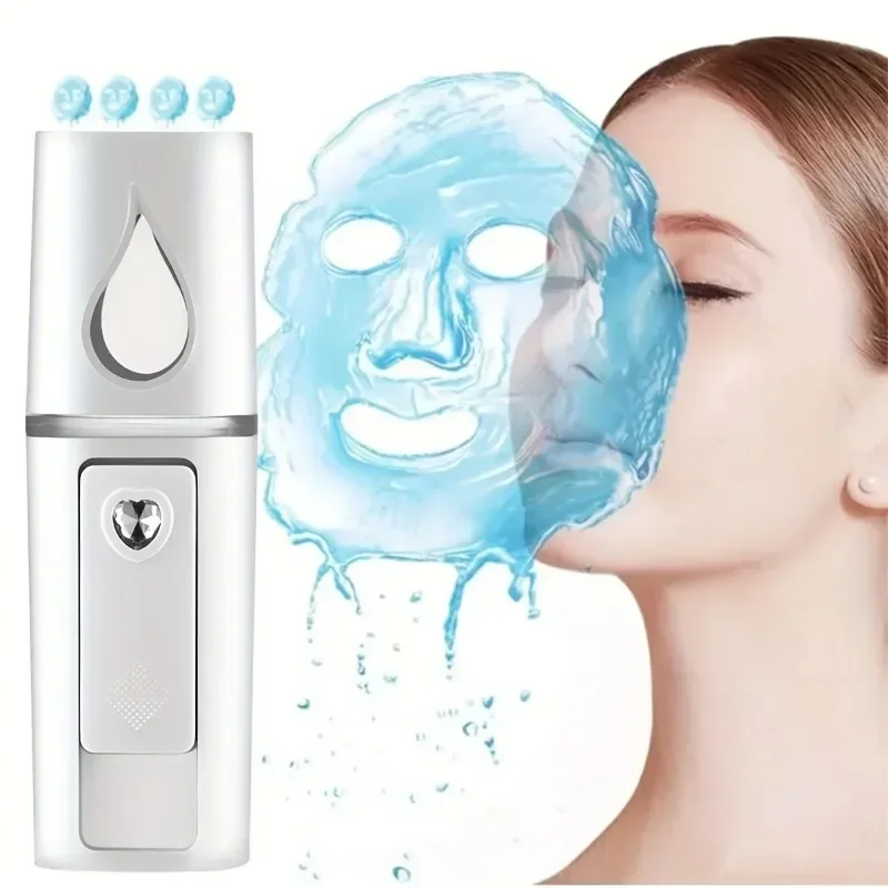 New Type Water Replenisher Nano Spray Face Steam Cold Spray Small Portable Moisturizing Facial Humidifier Facial Steamer