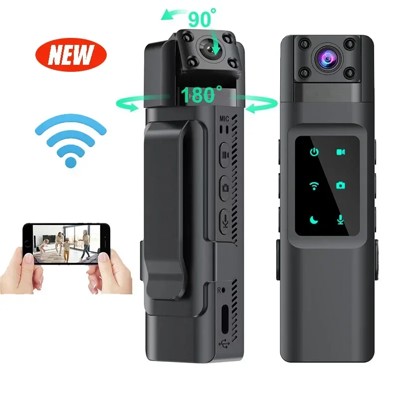 

2024 Mini WiFi Cam: 1080P Portable Body Cam with Night Vision, Hotspot DVR, Compact Digital Recorder for HD Video Capture