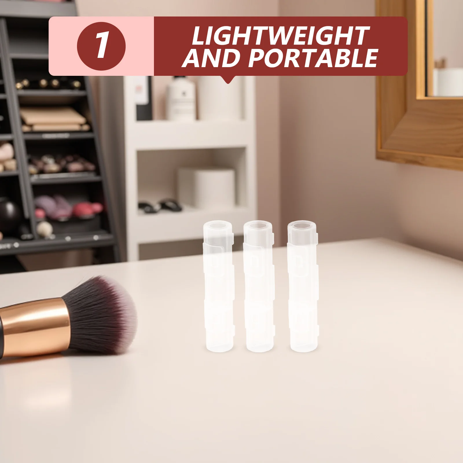 

10pcs Makeup Brush Protective Covers Transparent Brush Guards Caps Dustproof Travel Storage For Foundation Eye Shadow