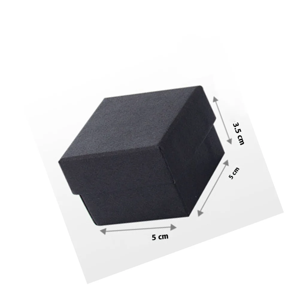 25 قطعة صندوق مجوهرات من ورق الكرافت كلاسيكي متين لتخزين قلادة القرط على شكل حلقة للنساء