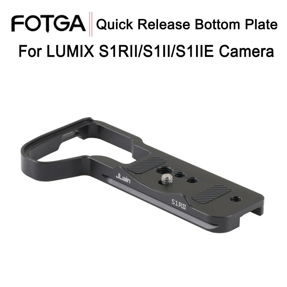 FOTGA para cámara Panasonic LUMIX S1RII/S1II/S1IIE placa de montaje rápido trípode placa base única soporte de placa Vertical pla inferior