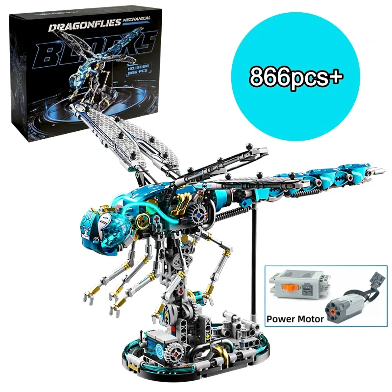 

2026 NEW Creative Mechanical Dragonfly Building Blocks Set Animal MOC Assemble Model Kids Adults birthday gifts 866pcs