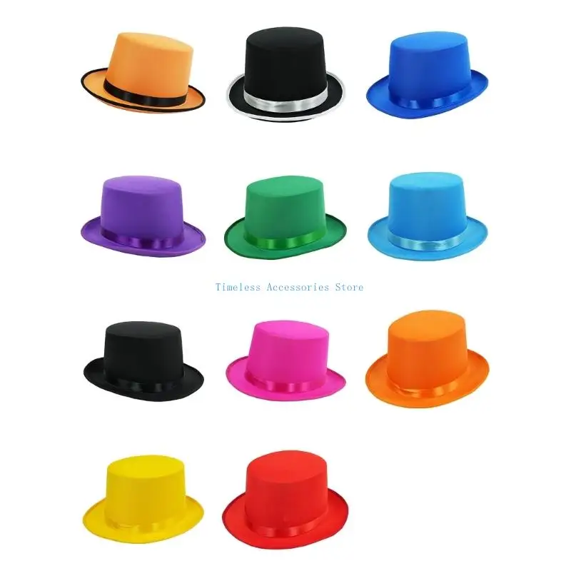 

97QE Fashion Magicians Costume Hat Wrinkles Resistant Fabric For Family Gatherings And Fashion Accessories