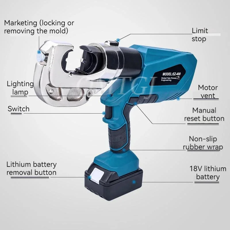 EZ-300 EZ-400 pinze idrauliche ricaricabili crimpatura idraulica elettrica DC18V/4Ah pinza a crimpare di ricarica strumento prezzo franco fabbrica