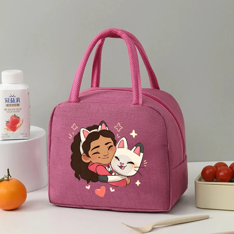 Gabby Dollhouse Lunch Bag Kids Thermal Insulation Cartoon Portable Cooler Ice Pack Food Picnic Fashion Tote Pouch Cute Girl Gift