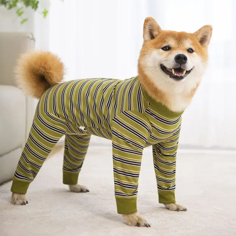 Dog Jumpsuit Full Cover Dog Recovery Suit After Surgery Anti Shedding Bodysuit Pet Claming Pajamas for Small Medium Large Dogs