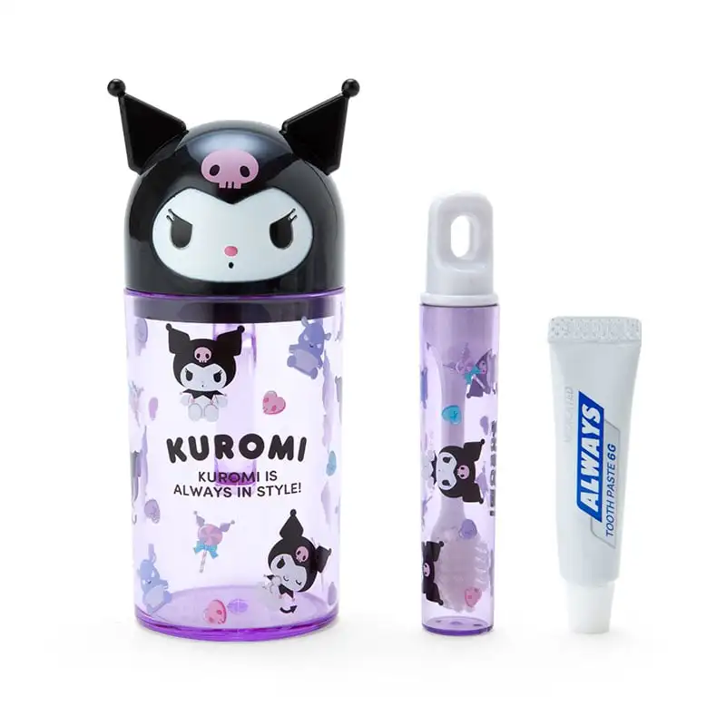 Japão sanrio olá kitty portátil escova de dentes das crianças copo tamanho viagem pasta de dentes kuromi melodia anime kawaii boneca presente aniversário