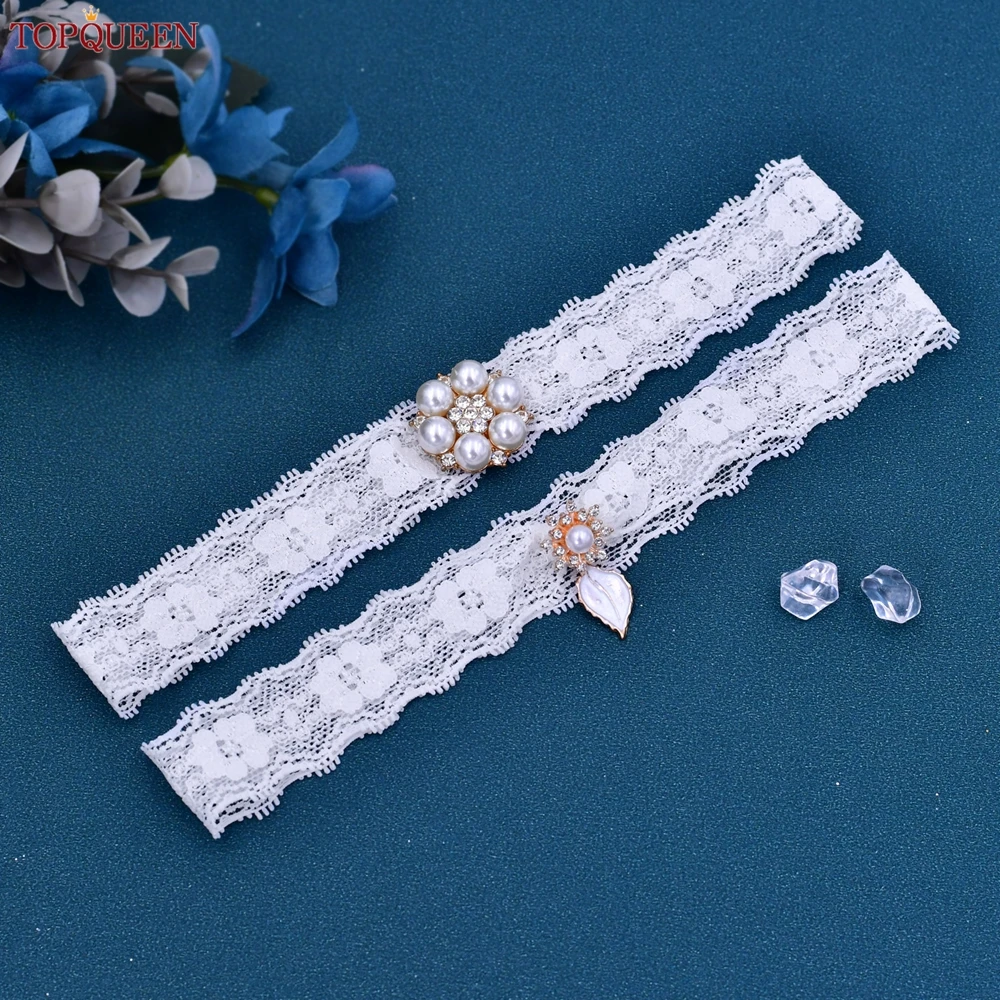 TOPQUEEN Wedding Bridal Garters Sexy Elastic Lace liguero podwiazka slubna liga de novia jarretiere mariage bijoux para ST44 ST6