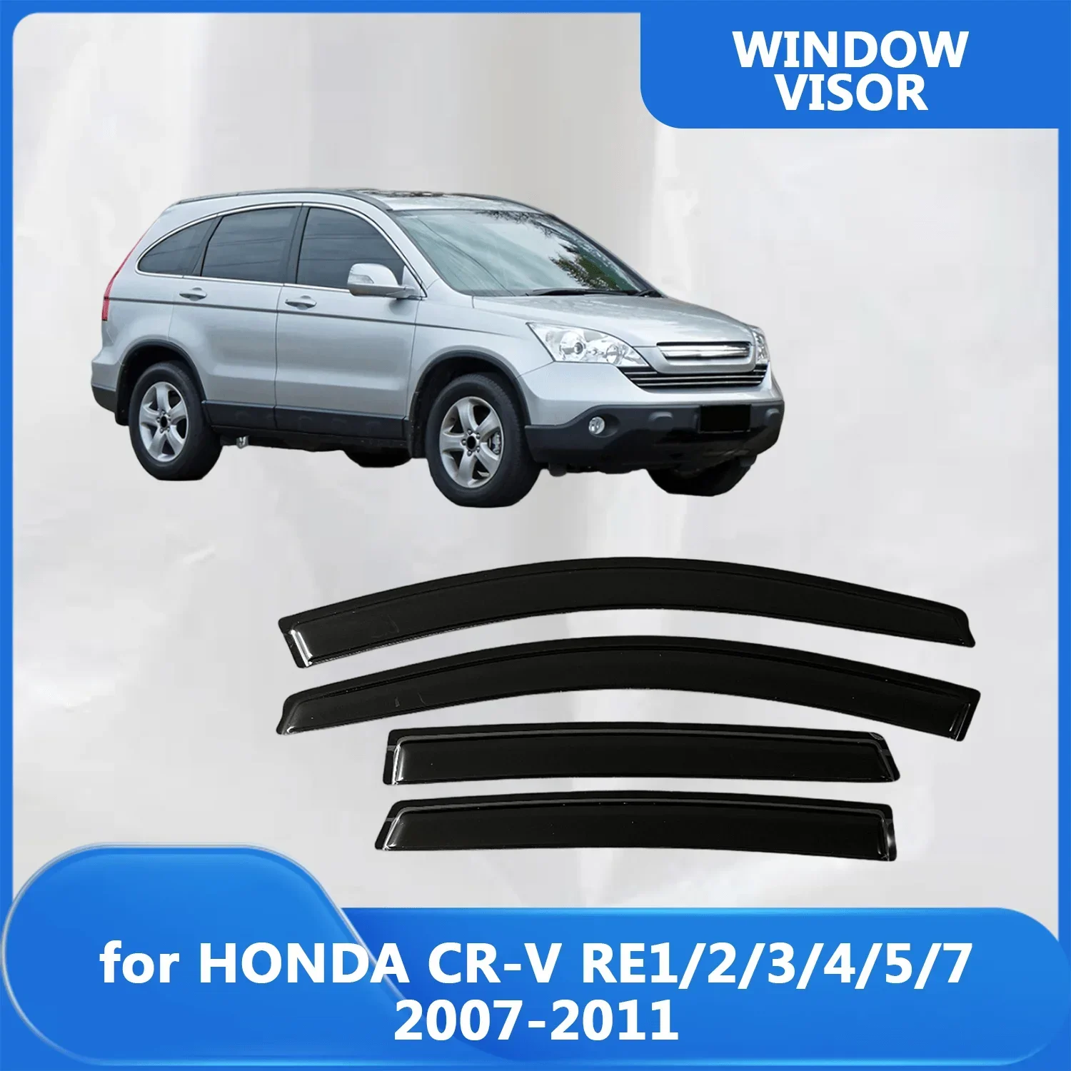

Window Visor for HONDA CR-V RE1/2/3/4/5/7 2007 2008 2009 2010 2011 Wind Deflectors Rain Guards Door Visor Vent Shades Ventvisor