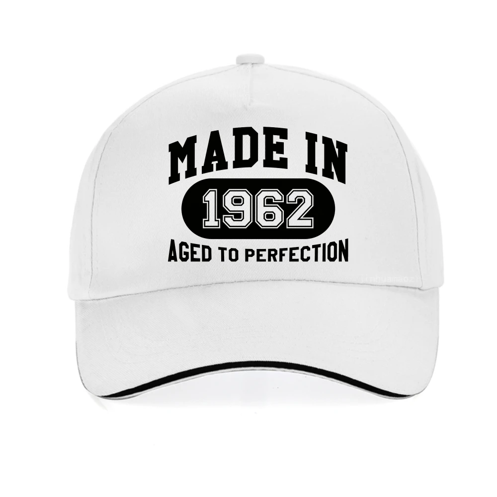 

Made In 1962 Aged To Perfection men women print baseball cap Hip Hop Breathable adjustable hat fashion summer snapback hats