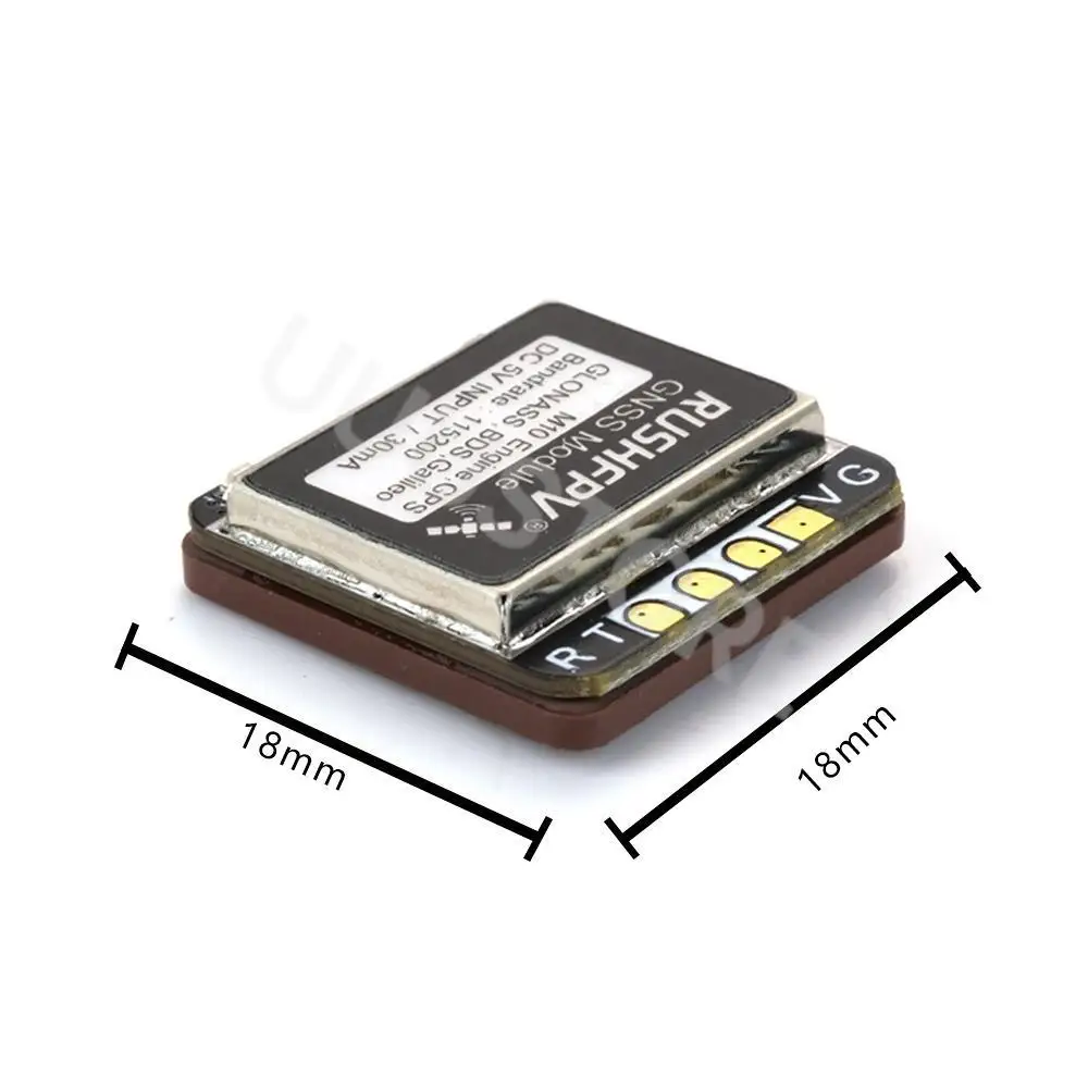 

MINI M10 UBX NMEA RUSHFPV GNSS GPS-модуль с двумя протоколами Встроенная керамическая антенна для радиоуправляемого самолета FPV Длинный диапазон деталей DIY