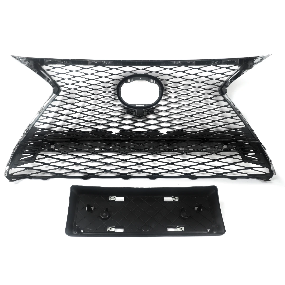 F Sport Style Front Bumper Grille Fit For Lexus NX200t NX300h 2015-2017 Chrome With Black Grills Front Hood Mesh Radiator Grill view 6