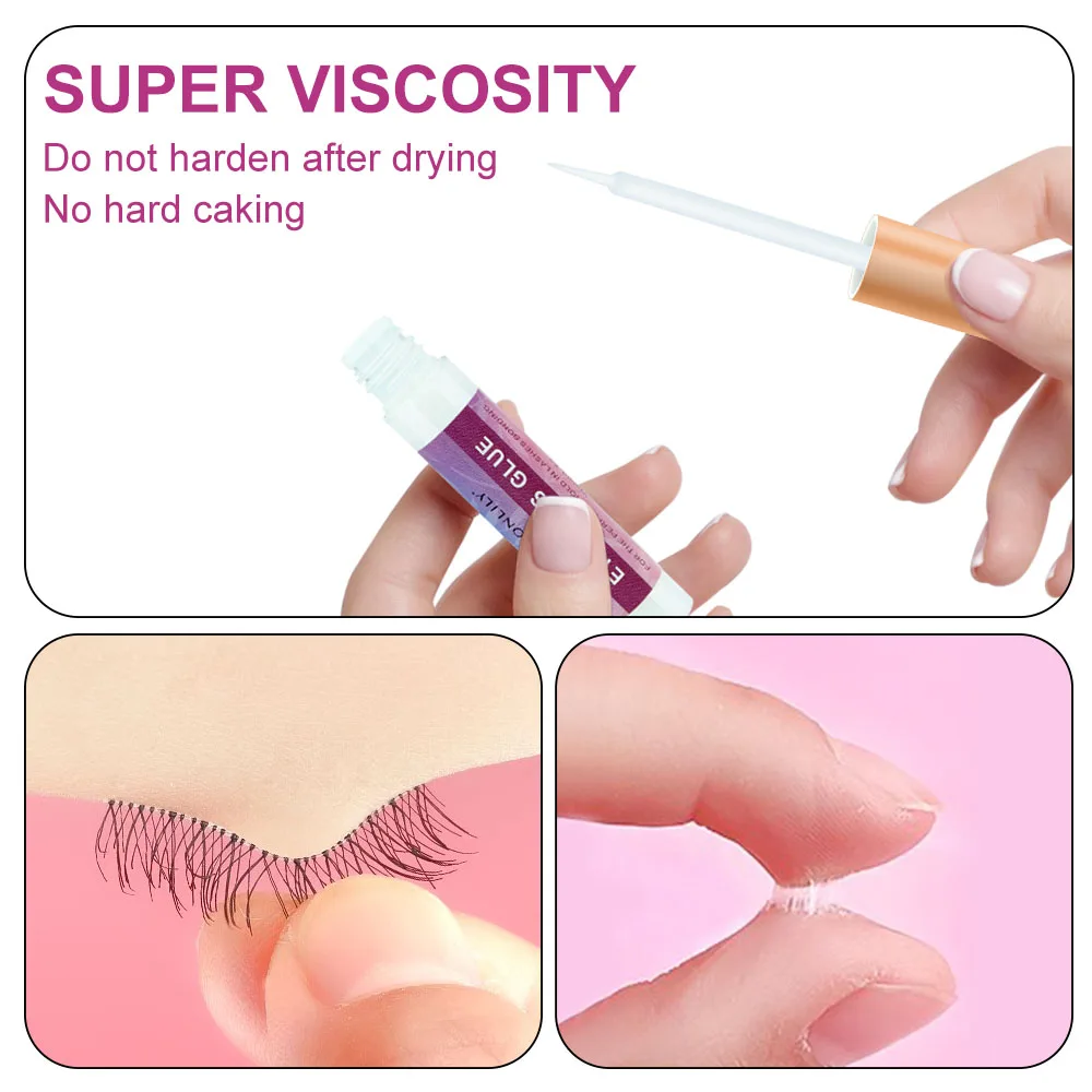 Moonlily 5ml Fast Drying False Eyelashes Glue Natural Rubber Latex No Smell Eye Lash Adhesive