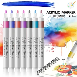 12-120 Colors Acrylic Marker Pen Set Art Graffiti For Stone Ceramic Glass Wood DIY Crafts Card Making Art Supplies