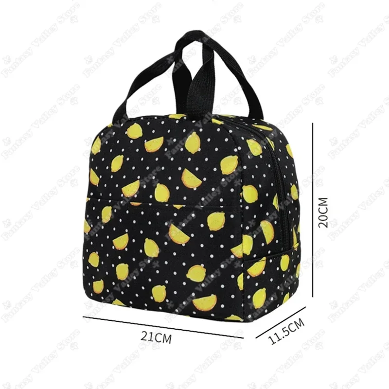 Watercolor Travel Car Print Lunch Bag Electric Motorcycle School Bus Flowers Lunch Box Outdoors Portable Thermal Lunch Bags Gift