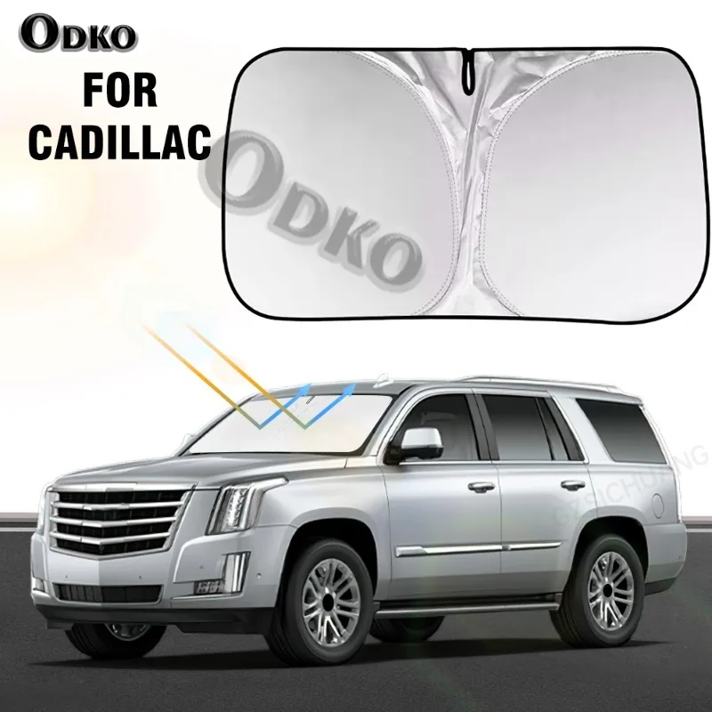 Солнцезащитный козырек на лобовое стекло автомобиля для Cadillac Escalade 2021 2022 2023 2024, чехлы, козырьки, автомобильные солнцезащитные козырьки на переднее окно, аксессуары