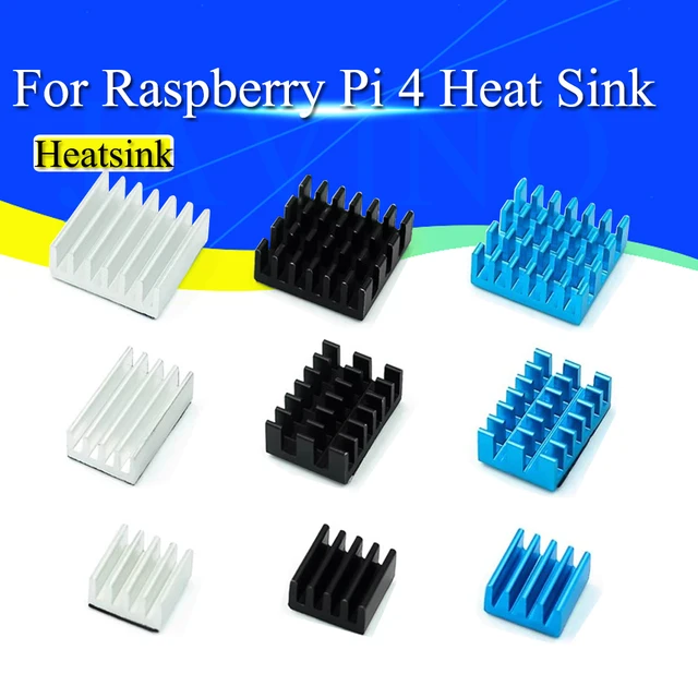 Dla Raspberry Pi 4 Radiator 3 sztuki Raspberry Pi 4B Aluminiowy radiator Zestaw chłodzący Chłodnica dla Raspberry Pi 4 Model B