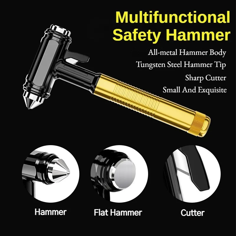 Car Safety Hammer Multi Functional Emergency Seat Belt Cutter Window Breaking Hammer Portable Car Emergent Rescue Escape Tools