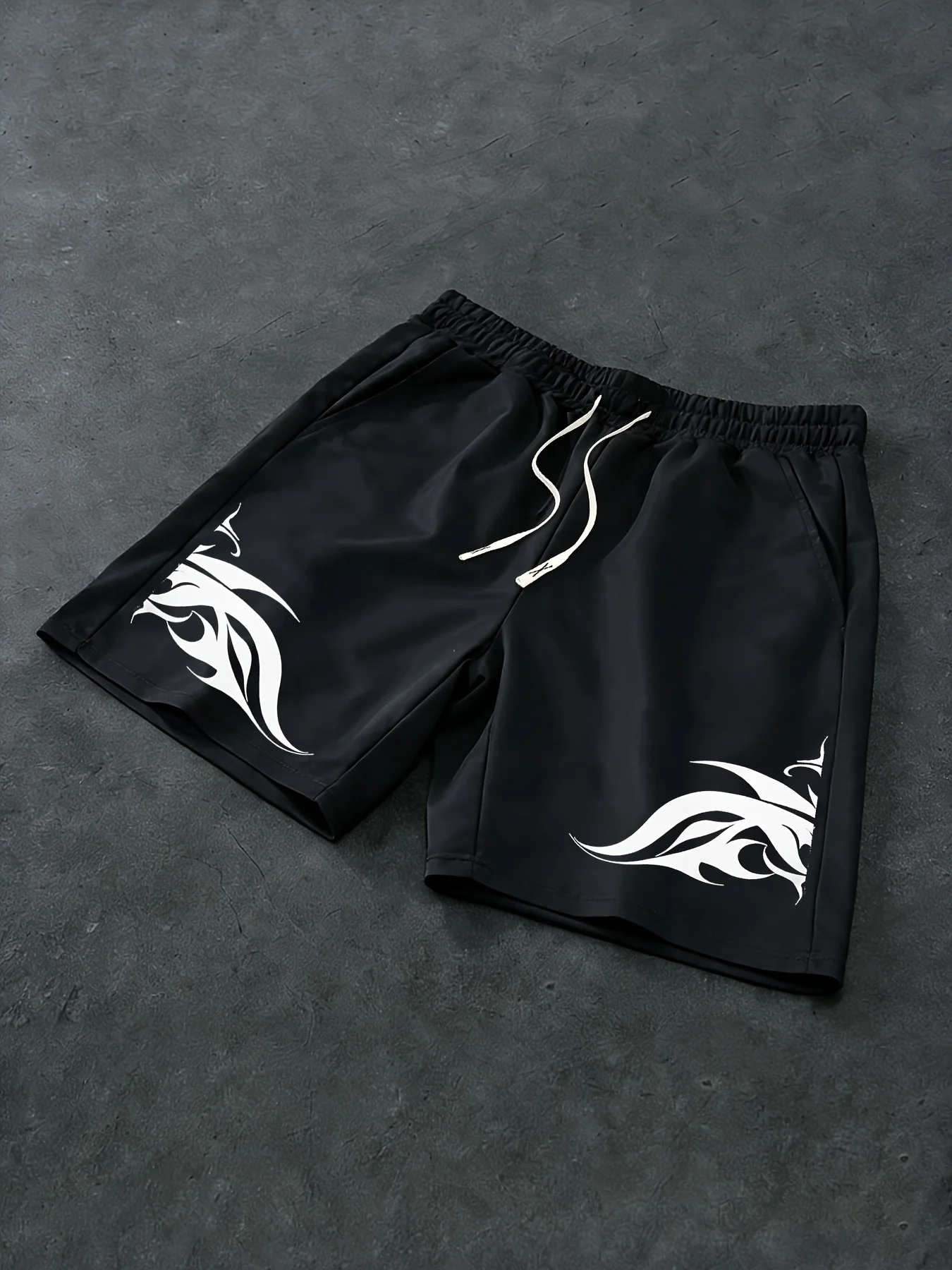 

Men's Summer Fashion Print Casual Shorts, Loose Fit, Elastic Waistband with Drawstring, Suitable for Outdoor and Everyday Wear