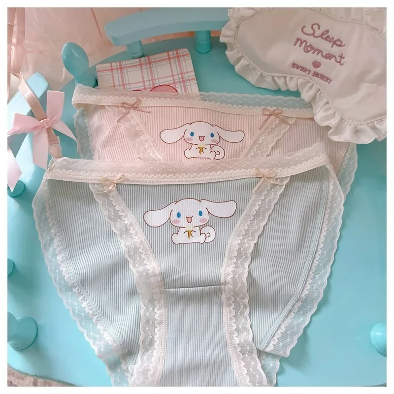 

Cute Cartoon Cinnamoroll Pattern Printing Girls Sweet Comfortable Underpants Breathable Low Waisted Cotton Briefs Girl Gift