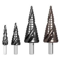 Pagoda drill Cobalt-containing industrial grade TiAlN stainless steel reaming drill Trapezoidal straight groove Step drill bit