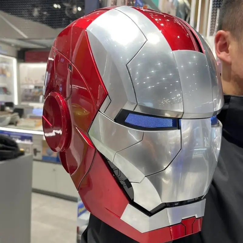 Marvel Iron Man Autoking 1/1 Mk5 Helmet Remote And Voice Control Iron Man Automatic Helmet Mask With Led Light Figure For Boys