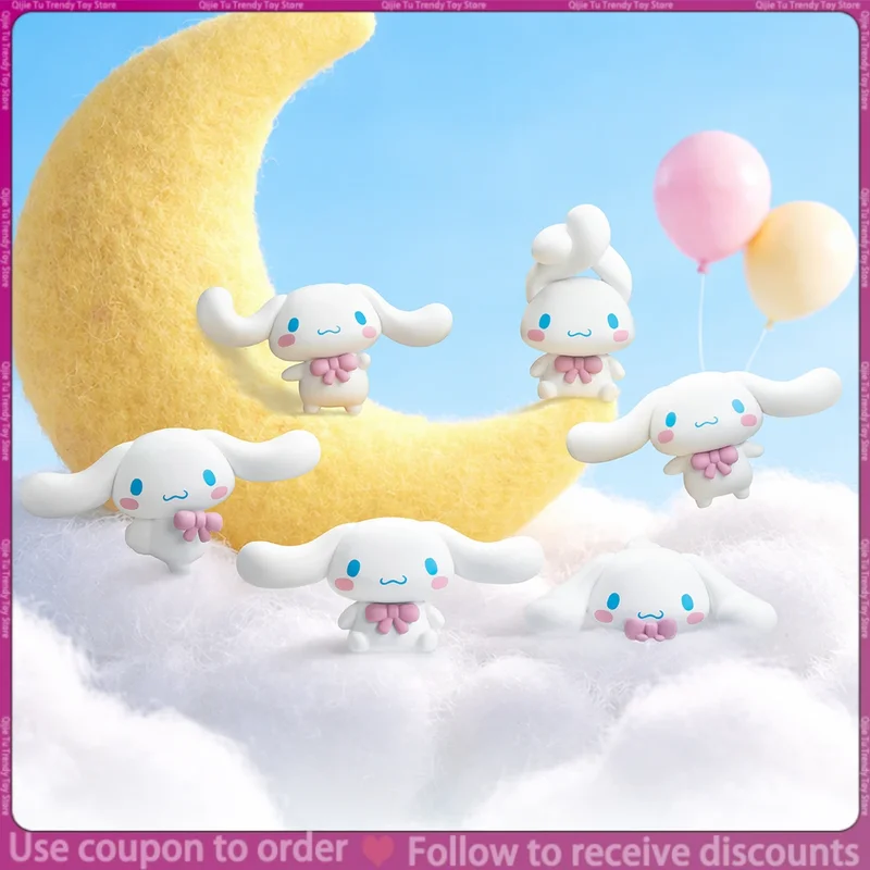 

NEW Authentic Cinnamoroll Lazy Series Figurine Blind Box Trendy Toy Ornament Cute Gift For Girls Birthday Surprise Holiday