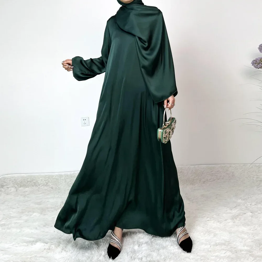 

Muslim Marocain Kaftan Women Prayer Dress Dubai Turkey Abaya Eid Saudi Arab with scarf Islam Caftan Jalabiya Djellaba Loose Robe