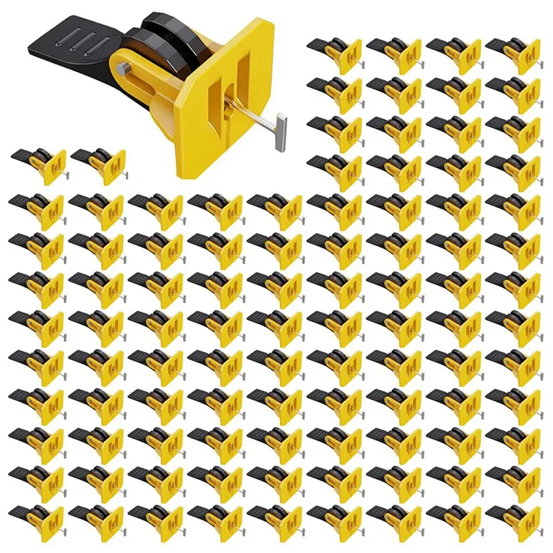 100Pc Tile Leveler Press Leveler Tile Laying Tool Set Wall Tile Positioning Adjuster Tile Tool Set Can Be Reused